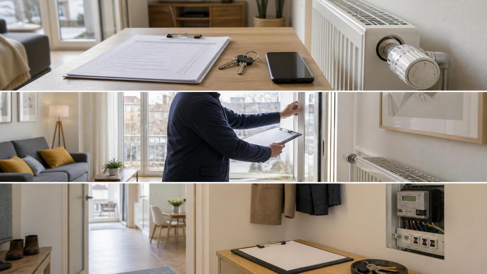 Meter reading and key handover for a winter-ready rental apartment