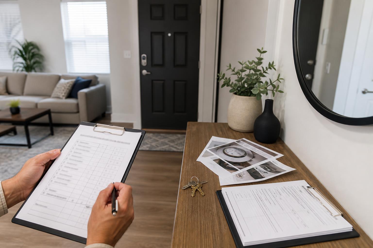 Rental apartment condition check before a lease renewal discussion