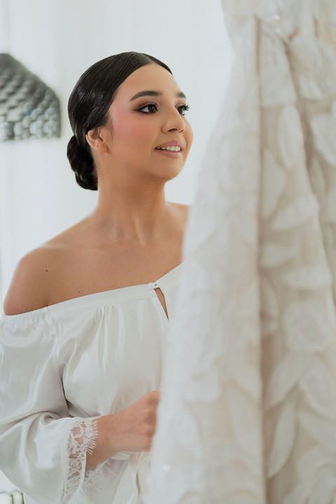 Bride getting ready at La Concha Hotel, San Juan Puerto Rico.