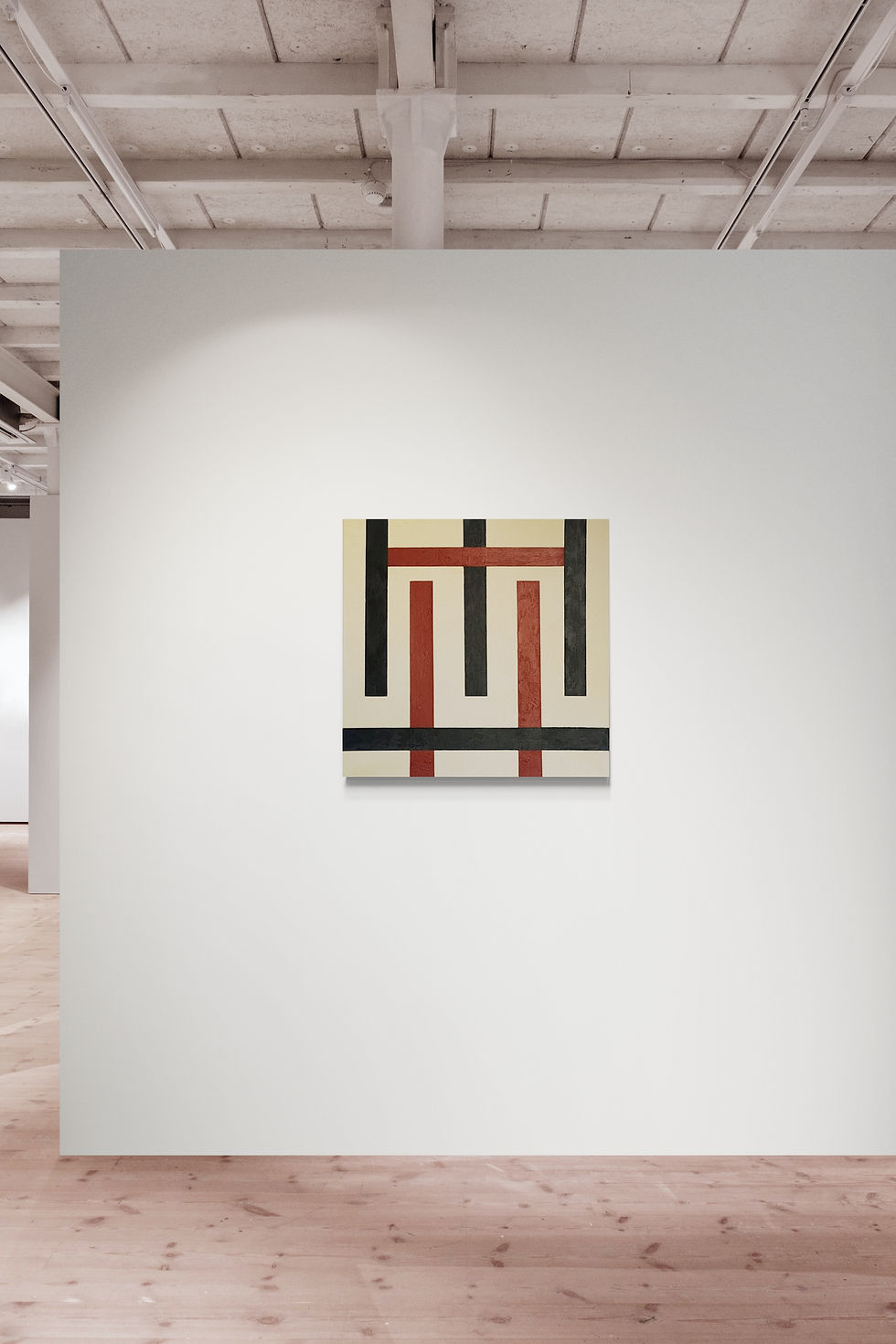 Geometric acrylic painting