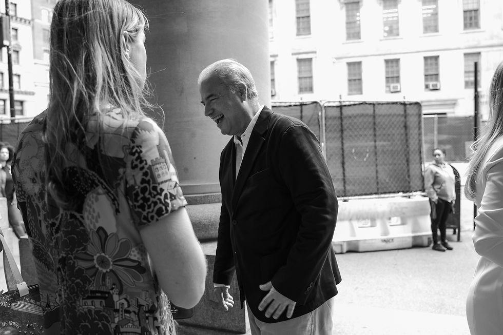 Candid portrait of family member in Brooklyn City Hall