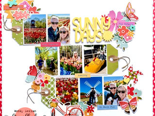 Sunny Days Scrapbook Layout - Wendy Meffan