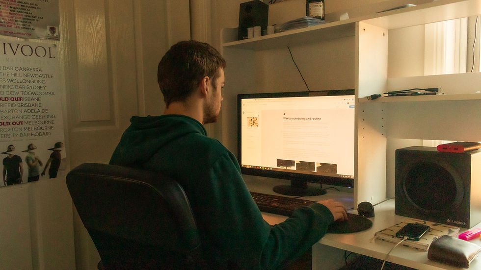 Weekly scheduling and routine