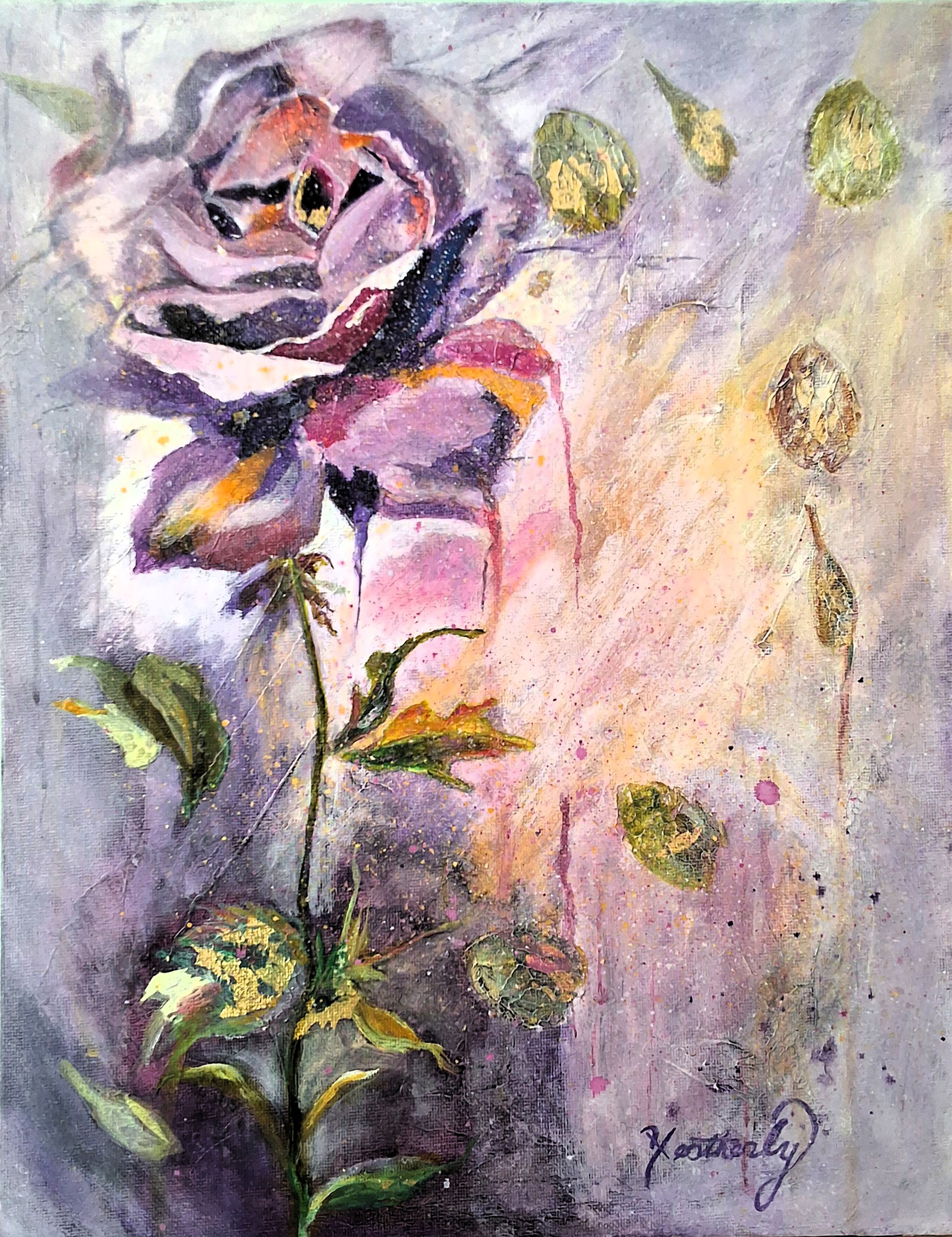 Abstract Rose Original