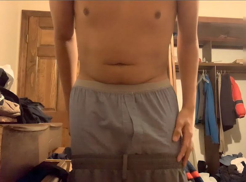 Thumbnail: Desperate, Male desperation, Pissing pants, Male omorashi, Twink piss, Gay fetish, Gay, Piss play, Omorashi, Straight boys