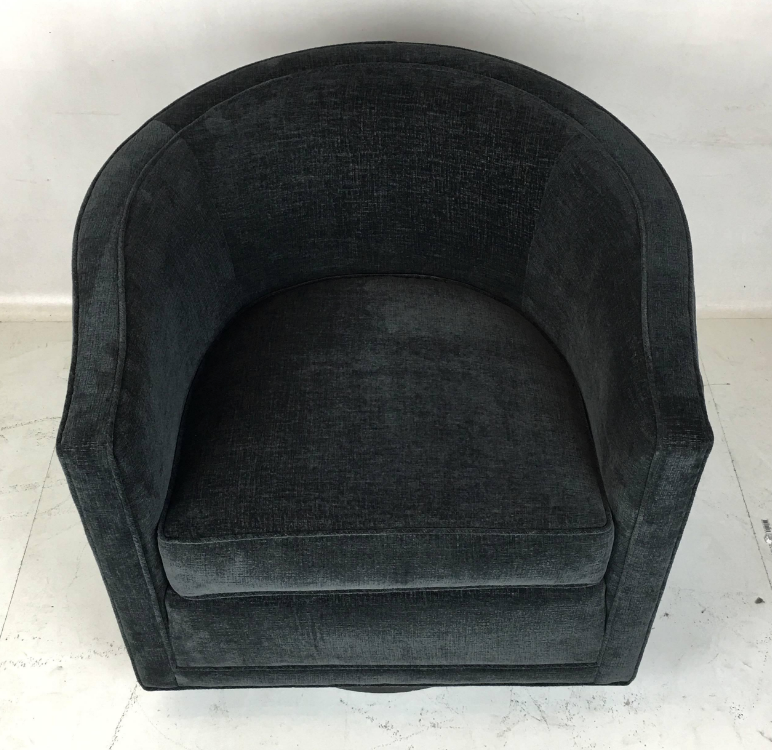 Thumbnail: Handsome Swivel Barrel Chair by Edward Wormley for Dunbar