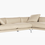 Thumbnail: DWR Como Sectional in Gesso Leather, 128" RAF