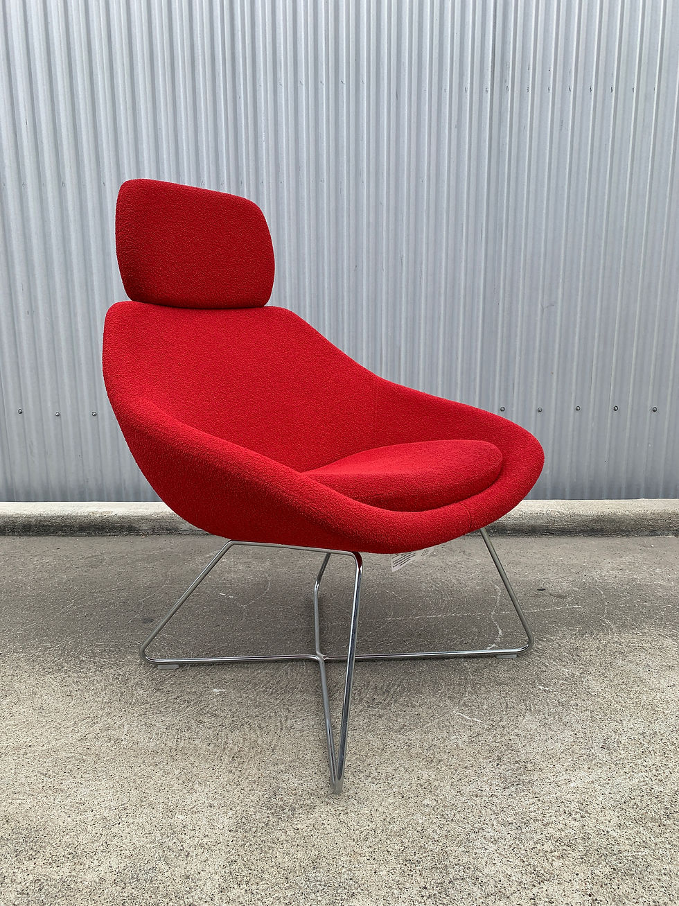 Thumbnail: Swedese Lounge Chair for Allermuir in Red Wool Boucle