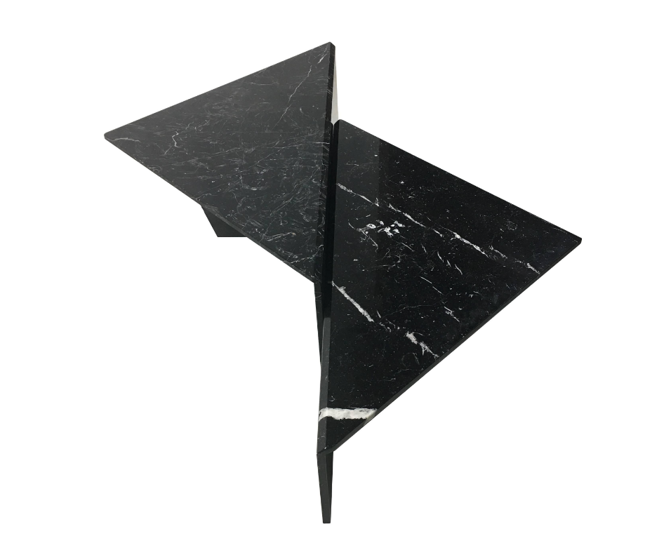Thumbnail: Large Sculptural Italian Marble Bi-Level Coffee Table