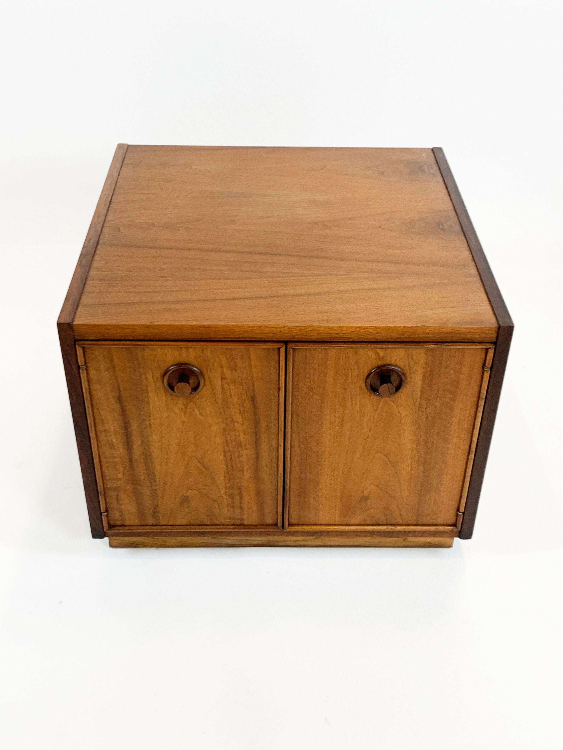 Midcentury Modern Walnut End Table or Storage Cabinet