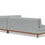 Thumbnail: Interior Define Jasper Sectional, Dove Grey/Walnut. As-New