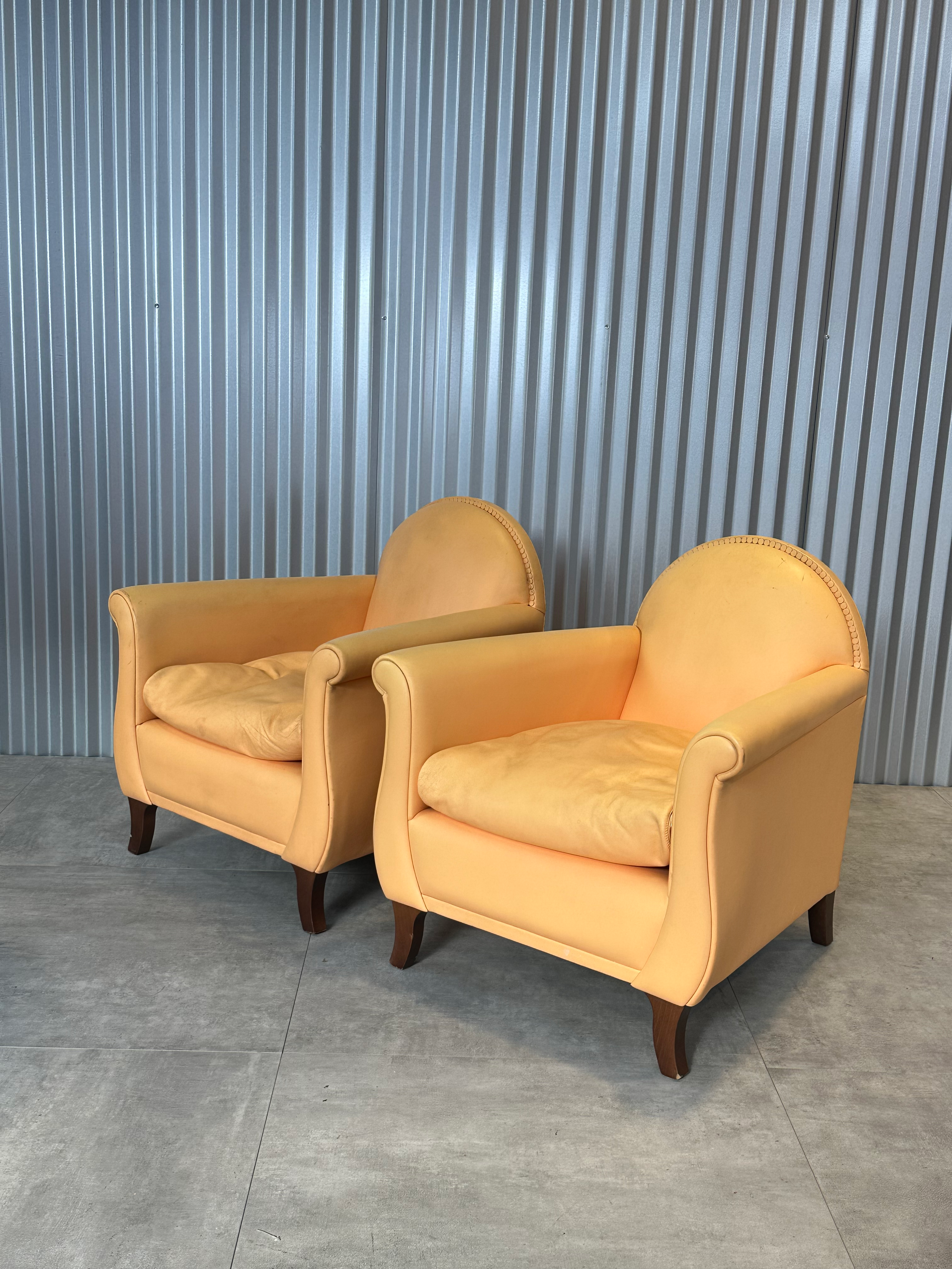 Lyra Poltrona Frau Oche Leather Chair (pair)