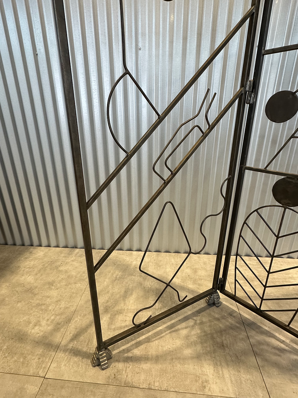 Thumbnail: Rod Iron Hieroglyphic Motif Room Divider