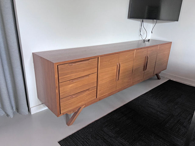 Thumbnail: Custom Walnut Credenza 96”x 19”x29”