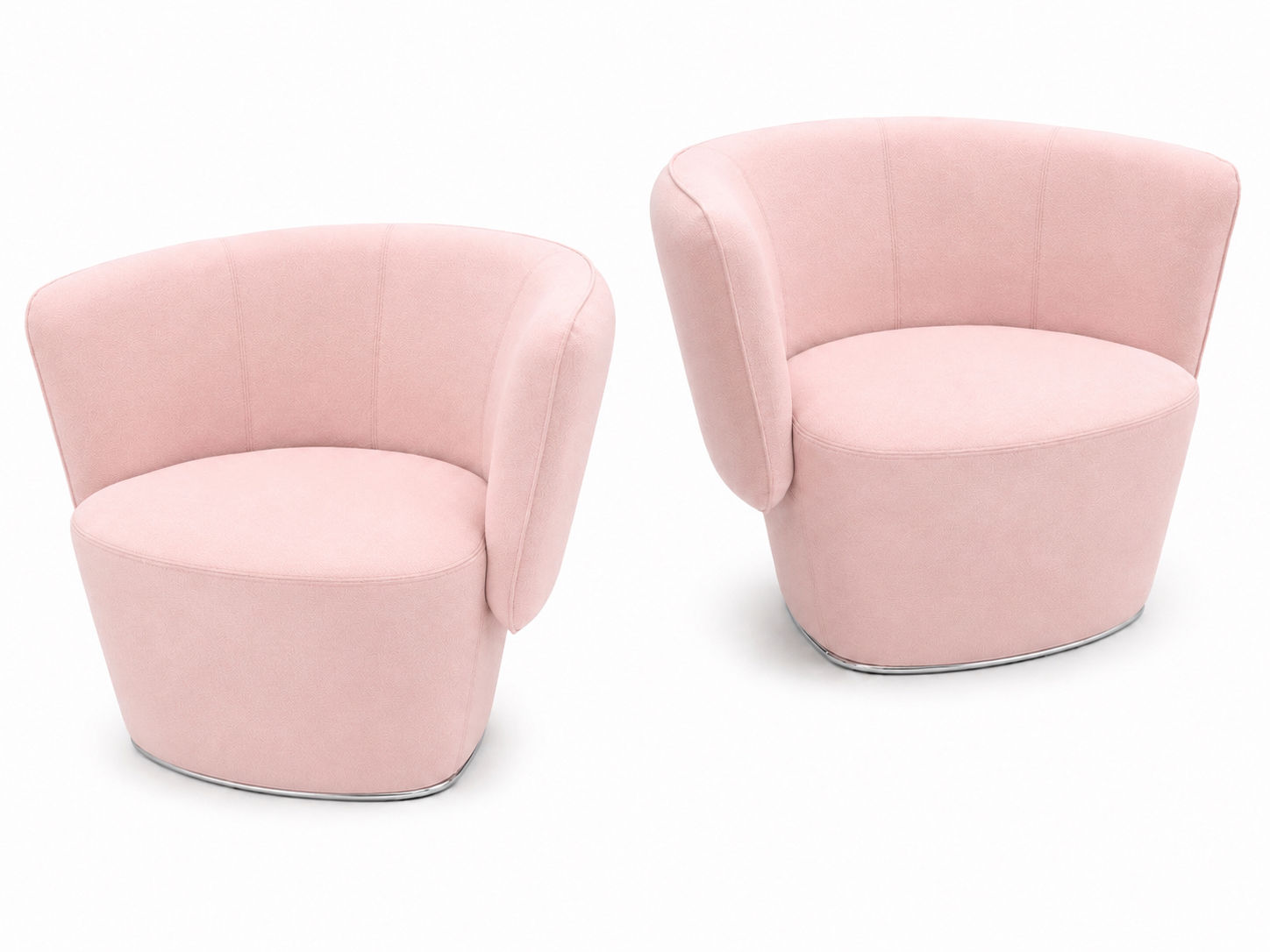 Softline Pink Felt Chair 