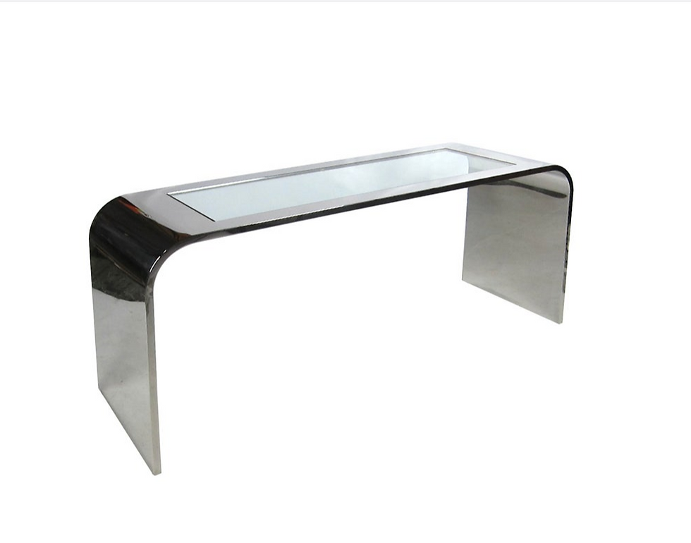Polished Stainless Steel Waterfall Console by Brueton