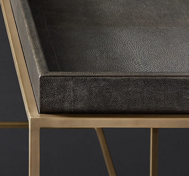 Thumbnail: Restoration Hardware Hudson Shagreen Tray Console