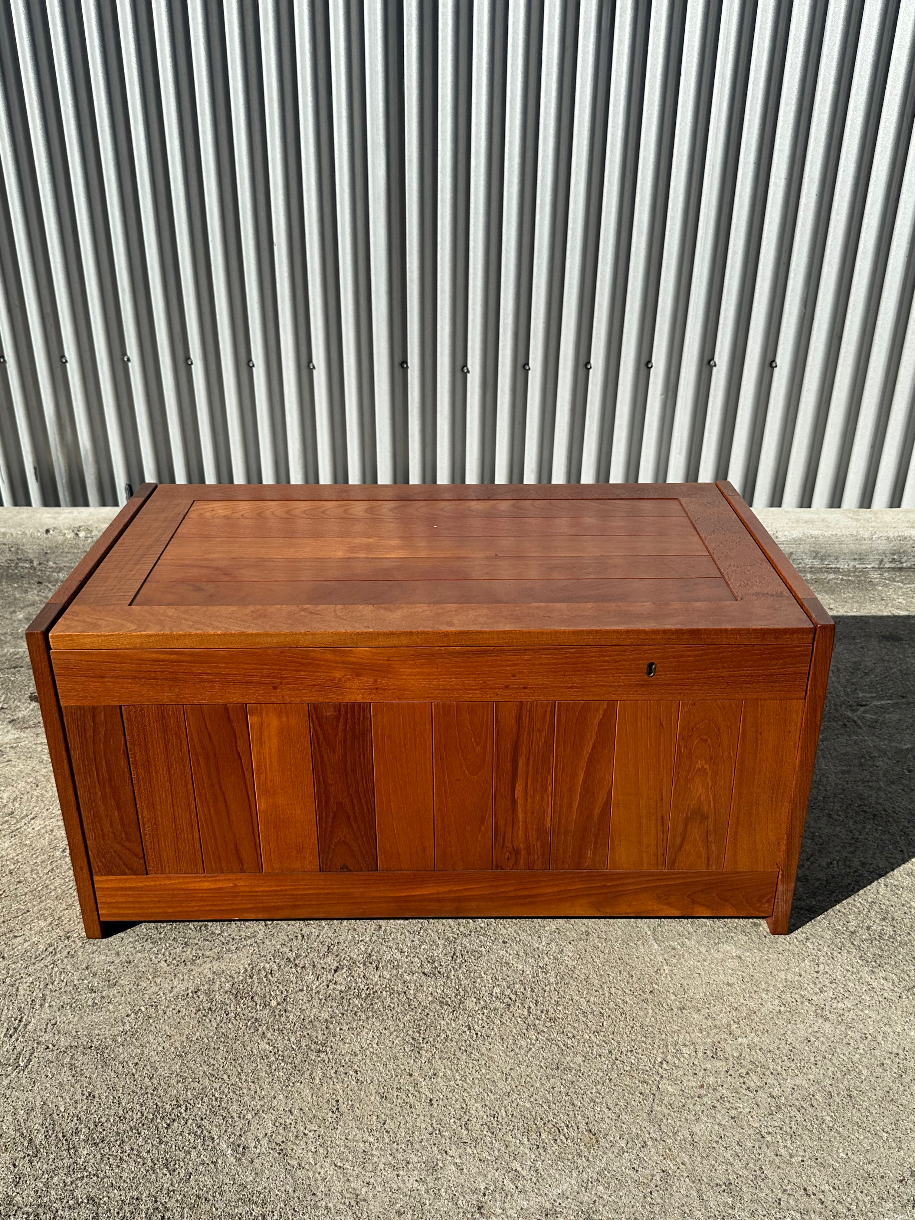 O Schjoll &B.K Handest Teak Blanket Chest for Randers