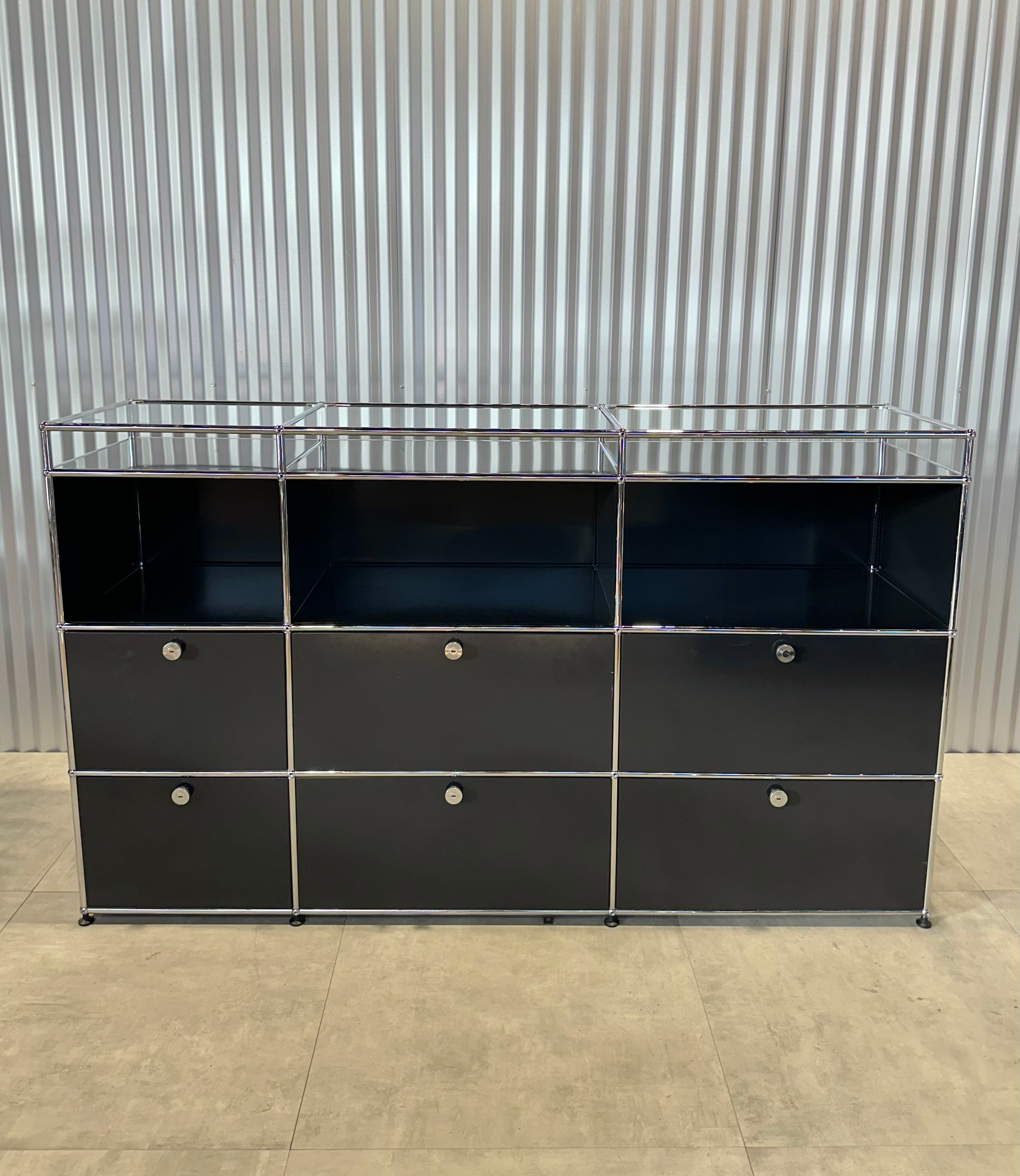 USM Haller 3 Bay Storage Cabinet