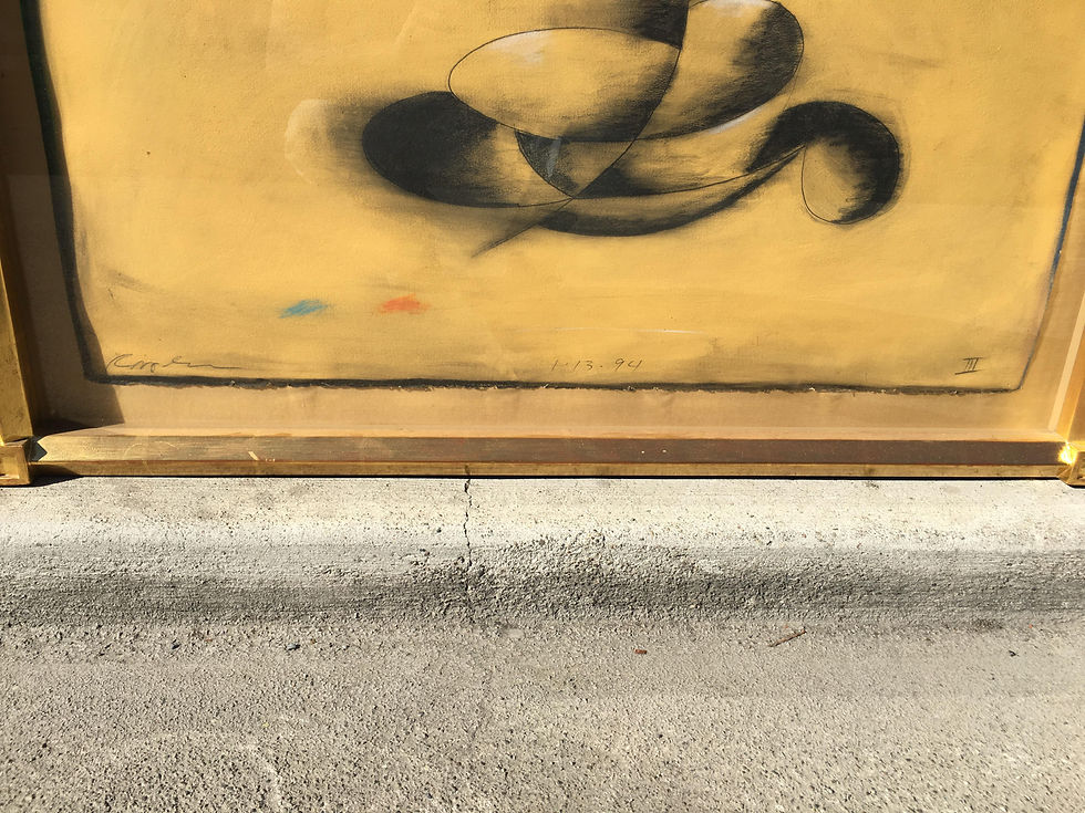 Thumbnail: 1990s Abstract Curtis Ripley Painting on Paper