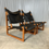 Thumbnail: Vinyl Sled Style Lounge Chair (Danish Modern, Teak)