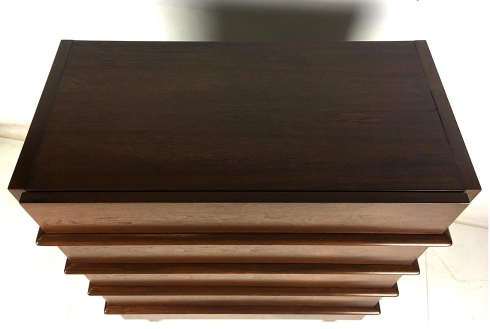 Thumbnail: Sculpted Dimensional Front Walnut Dresser by Merton Gershun