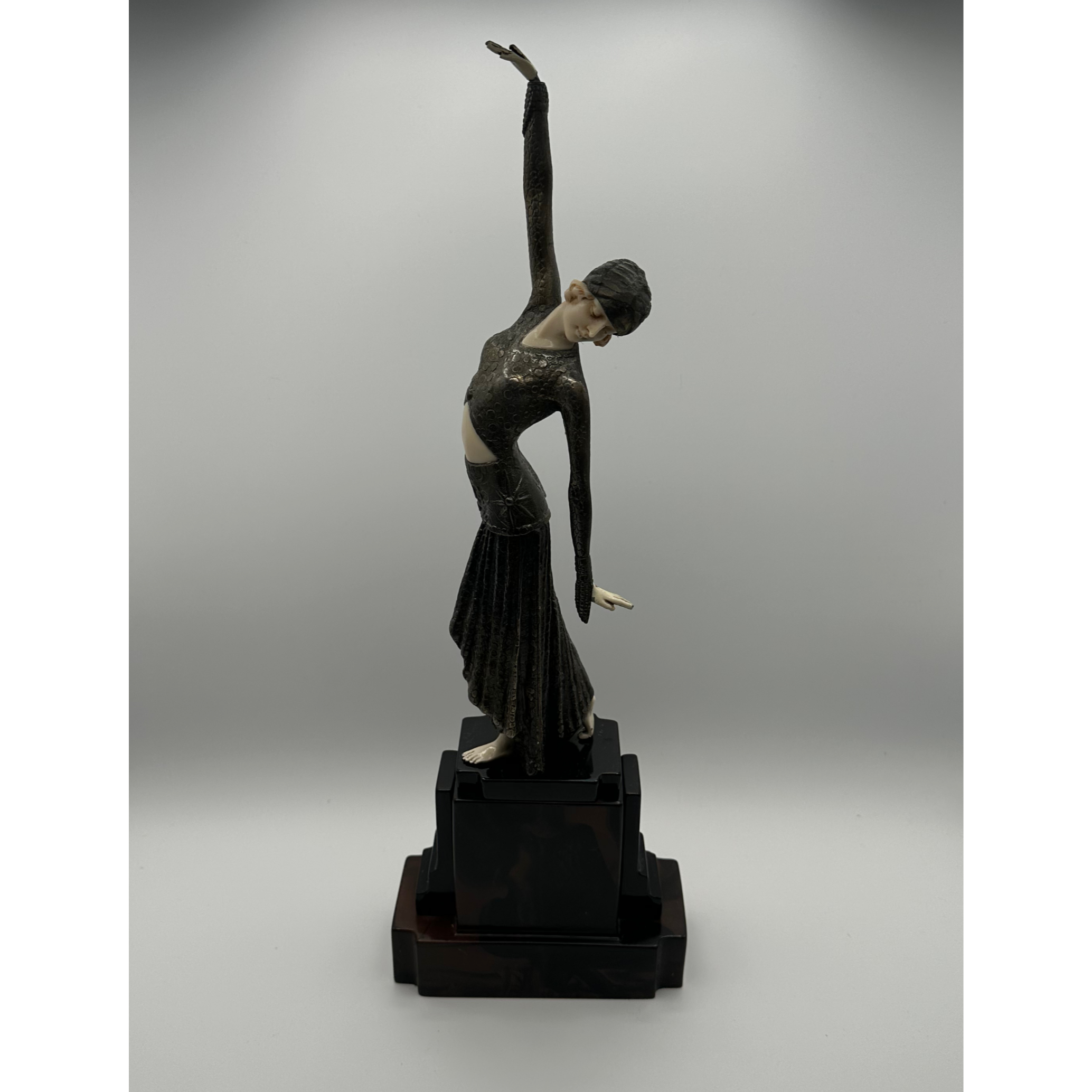 After Demetre Chiparus, Footsteps,  1920's.  Also Called Syrian Dancer/Le Reveil