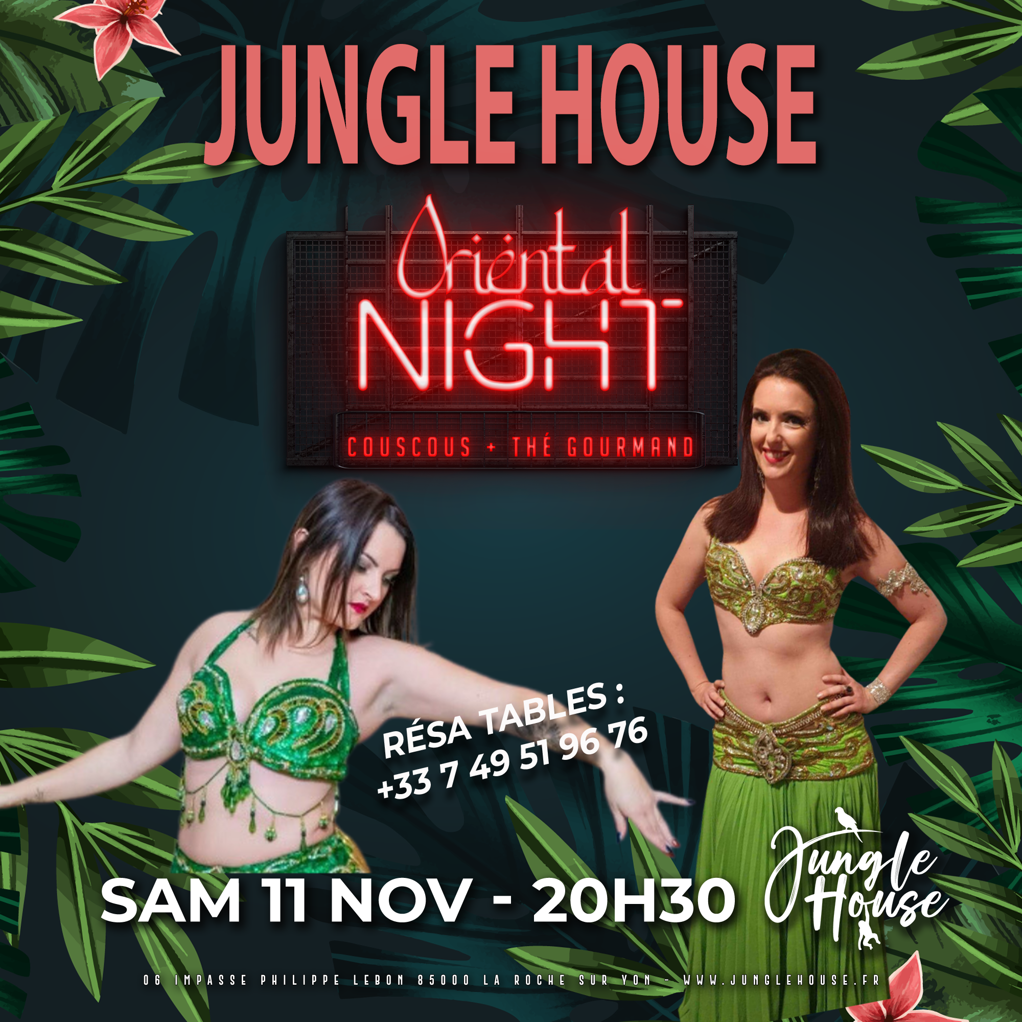 LA NUIT ORIENTALE BAR RESTAURANT ET CLUB LE JUNGLE HOUSE À LA ROCHE-SUR-YON