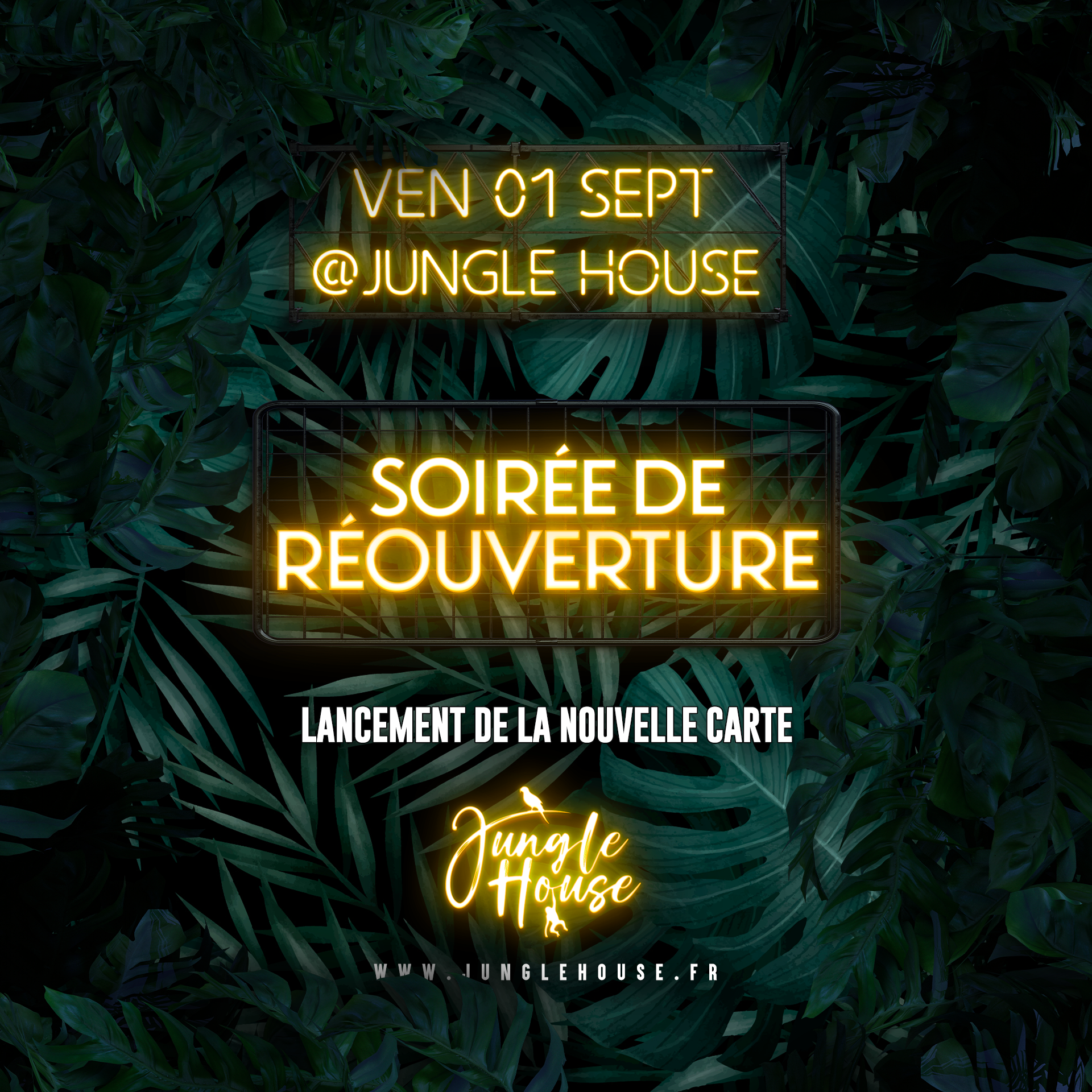 Soirée réouverture Jungle House vendredi 1er septembre 2023