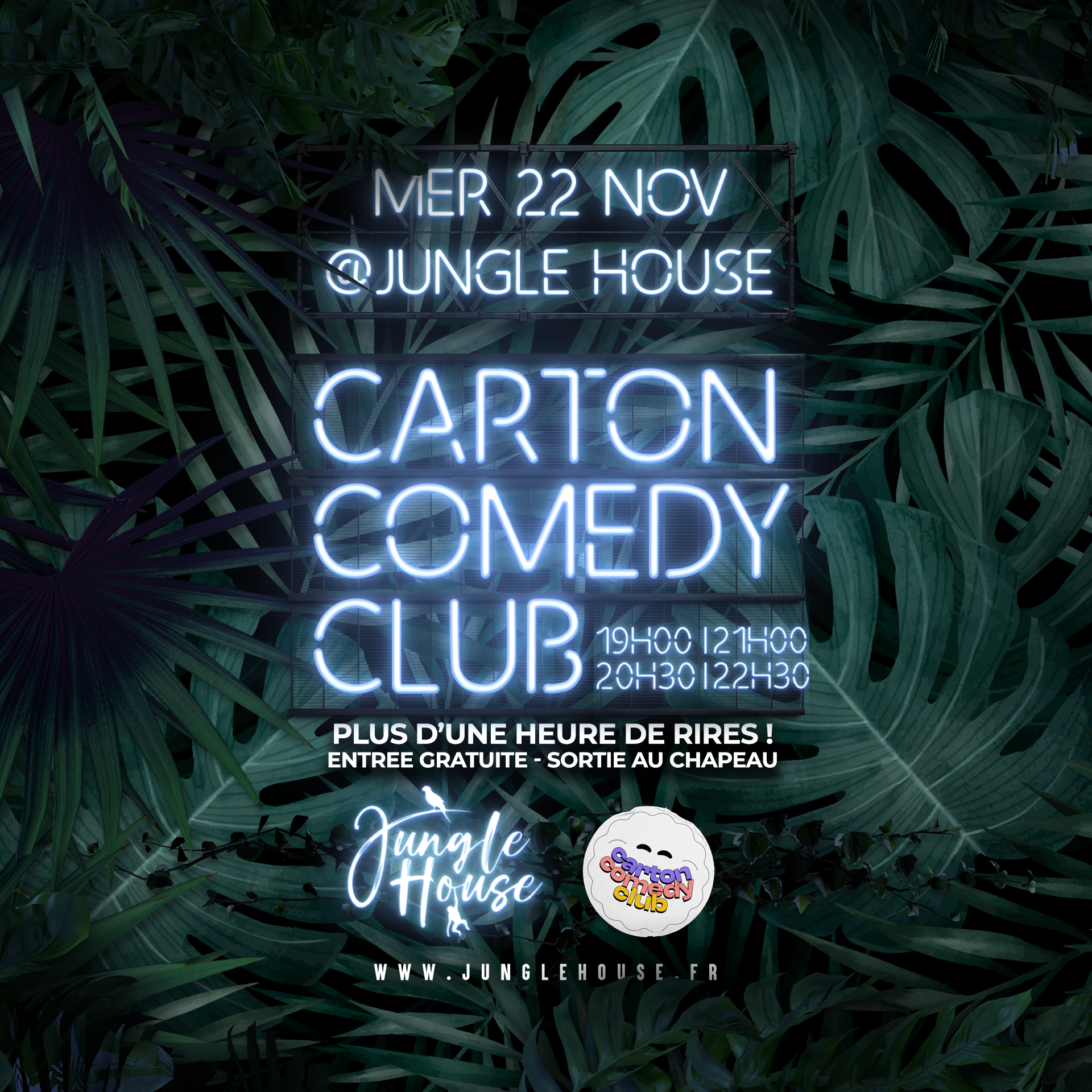 CARTON COMEDY CLUB AU RESTAURANT LE JUNGLE HOUSE (La Roche-sur-Yon - 85)
