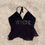 Thumbnail: 90’s Deadstock Black Silk + Crochet Night Horseback Halter S-M