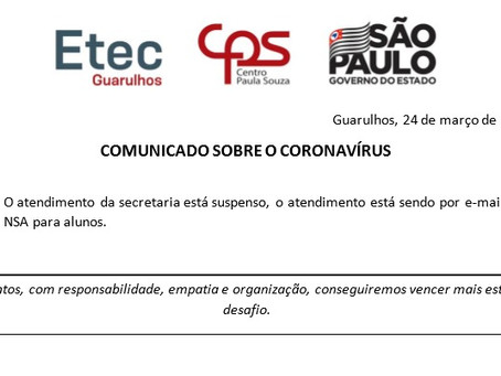 Comunicado - 24/03/2020