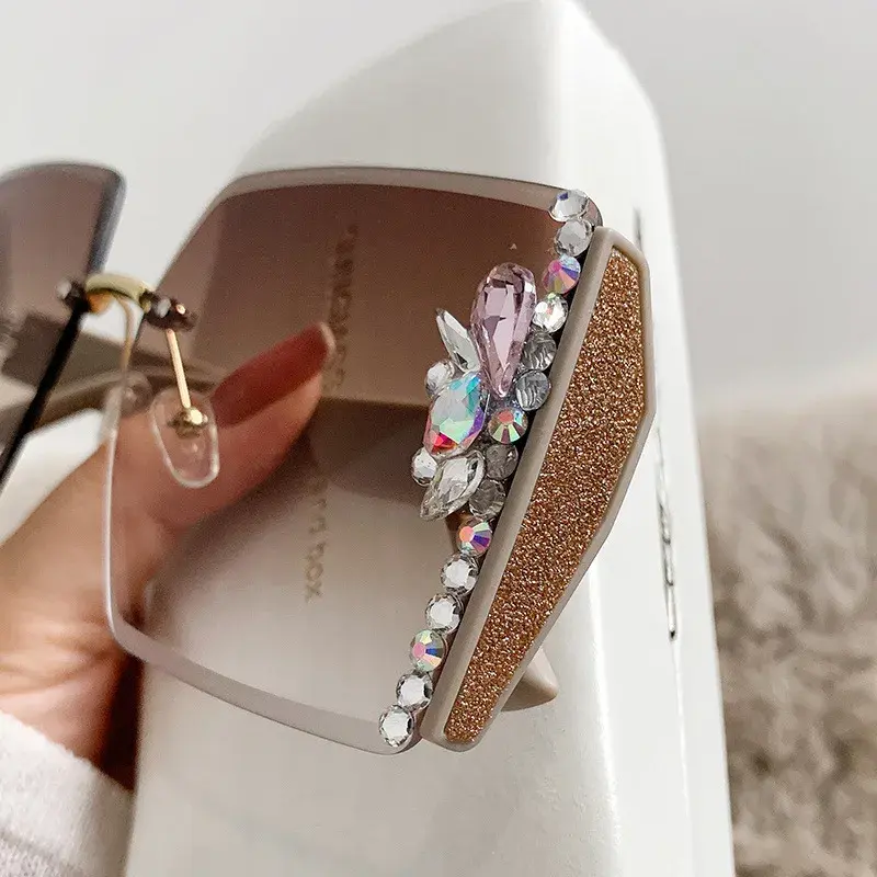 Thumbnail: Mermaid's Blue Ice crystal Fashion Sunglasses