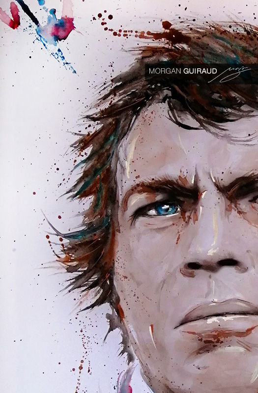Miniature : Steve McQueen Two Finger Le Mans Art - Hand finish Silkscreen Variant