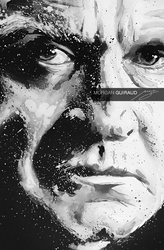 Johnny Cash, The Man in Black, Black and White Painting Art mixed media ...