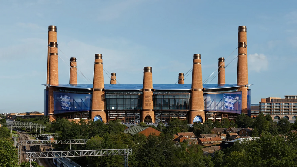 Birmingham FC Unveils Stadium Design Bridging Industrial Heritage and Modern Infrastructure.