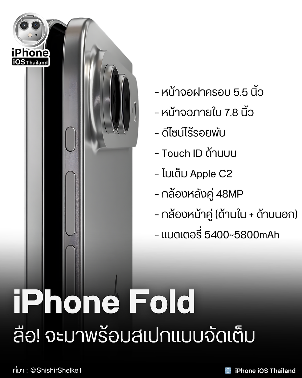 คาดการณ์สเปก! ของ iPhone Fold ที่เราจะได้เห็นกัน 👀