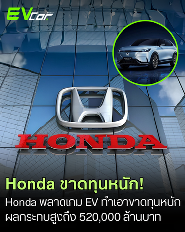 Honda ขาดทุนหนักพลาดเกม EV ทำเอาขาดทุนหนักผลกระทบสูงถึง 520,000 ล้านบาท! 🚗