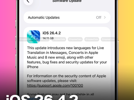 Apple ปล่อย iOS 26.4.2