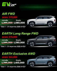Kia EV5 ปรับราคาพิเศษ พฤษภาคม 2569 ลดสูงสุด 344,000 บาท เริ่มต้น 1.08 ล้านบาท🚗
