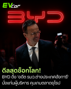 BYD ดึง 'อดีต รมว.ต่างประเทศฮังการี' นั่งแท่นผู้บริหาร คุมเกมตลาดยุโรป
