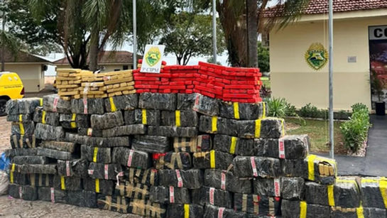 PM e PF apreendem quase 1,5 tonelada de maconha