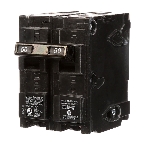 Q250 Siemens 50A Double Pole QP Circuit Breaker | Curley Wholesale