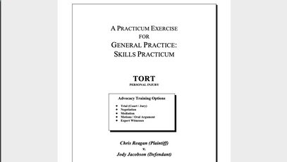 PRACTICUM EXERCISE: Tort / Personal Injury / Reagan v. Jacobson