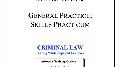 A PRACTICUM EXERCISE: State of Midstate v.James - Criminal Law