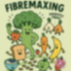 An animated image of vegetables and fibre rich foods with Corbin Chiropractic logo