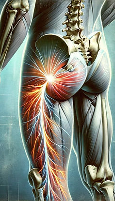 A Patient in Cardiff showing their sciatic pain