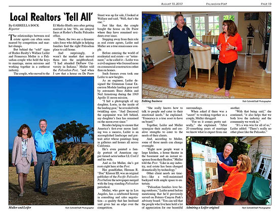 Palisadian Post article, Local Realtors "Tell All"