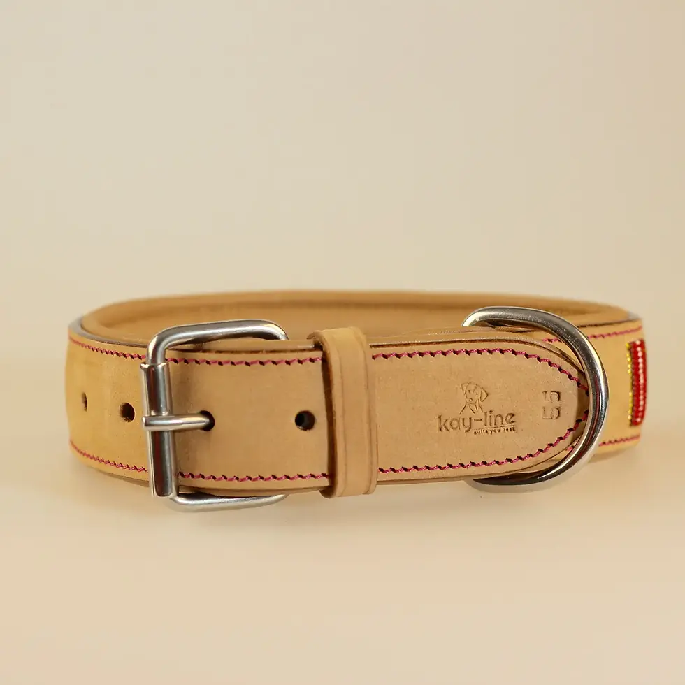 Thumbnail: Leren halsband PINK MASSAI