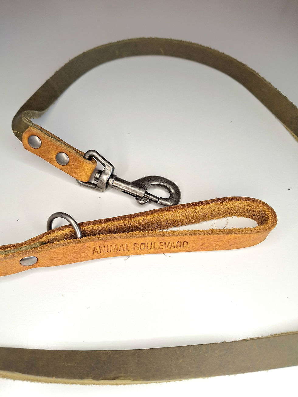 Thumbnail: COUNTRY LEATHER Leiband OlijfCognac